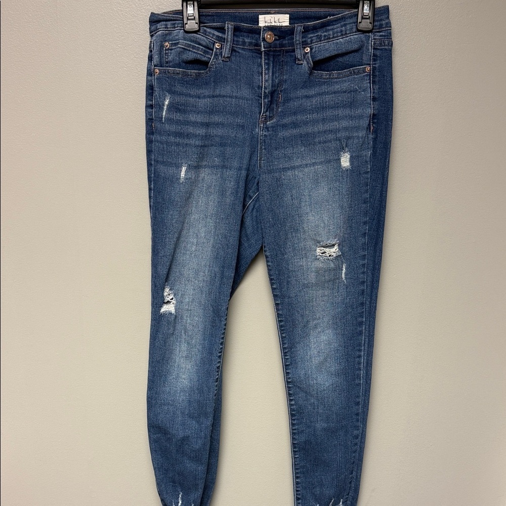 Nicole Miller Soho High Rise Skinny Distressed Jeans Size 4